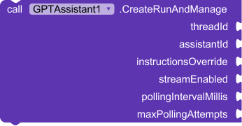 CreateRunAndManage block